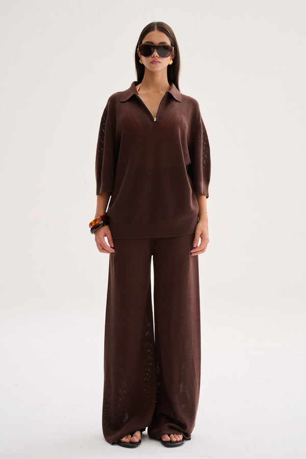 Aurora Top Marron